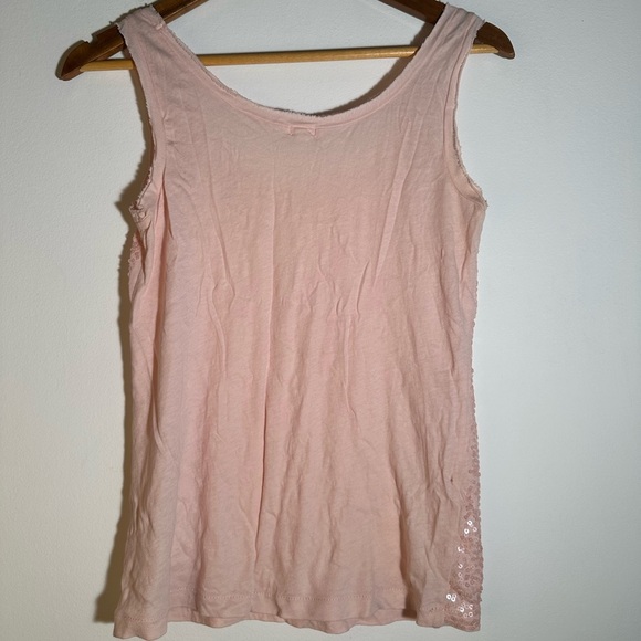 Women's Pink Sequin Tank Top - Picture 2 of 6